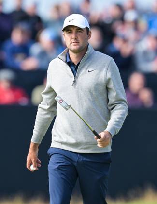 Mandatory Credit: Photo by Greig Cowie Shutterstock (14015622ag) Scottie Scheffler on the 1st Green The British Open Championship, Day One, Golf, Royal Liverpool Golf Club, Liverpool, UK - 20 Jul 2023 The British Open Championship, Day One, Golf, Royal Liverpool Golf Club, Liverpool, UK - 20 Jul 2023  Copyright: xGreigxCowie Shutterstockx 14015622ag