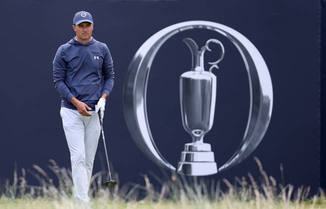 20th July 2023; Royal Liverpool Golf Club, Hoylake, Merseyside, England: The Open Championship Round 1; Jordan Speith (USA) on the first tee  ActionPlus12532689 DavidxBlunsden
