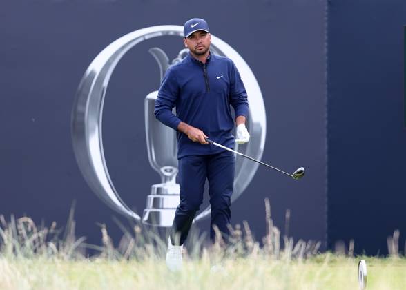 20th July 2023; Royal Liverpool Golf Club, Hoylake, Merseyside, England: The Open Championship Round 1; Jason Day (AUS) prepares to play from the tee at the 1st hole  ActionPlus12532724 DavidxBlunsden