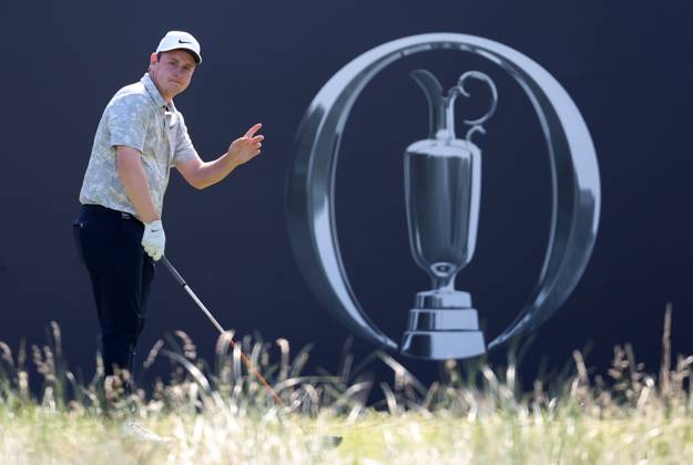 20th July 2023; Royal Liverpool Golf Club, Hoylake, Merseyside, England: The Open Championship Round 1; Robert MacIntyre (SCO) acknowledges the applause of the gallery at the 1st hole  ActionPlus12532844 DavidxBlunsden