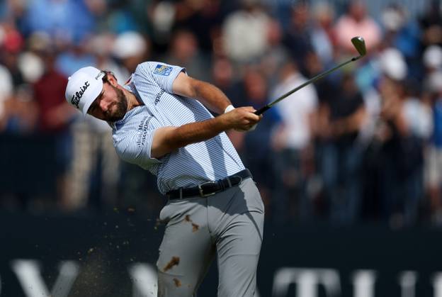 20th July 2023; Royal Liverpool Golf Club, Hoylake, Merseyside, England: The Open Championship Round 1; Cameron Young (USA) plays his tee shot at the 4th hole  ActionPlus12532850 DavidxBlunsden
