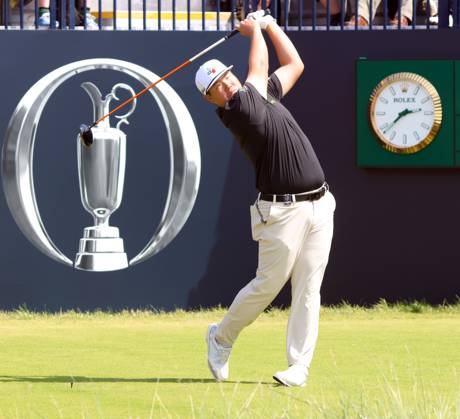 Korean Sungjae Im tees off on the 1st hole on the first day at the 151st Open Championship at Royal Liverpool Golf Club in Hoylake, England on Thursday, July 20, 2023.  LON2023072069 HUGOxPHILPOTT