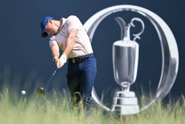 Mandatory Credit: Photo by Greig Cowie Shutterstock (14015622fo) Rory McIlroy on the 1st Tee The British Open Championship, Day One, Golf, Royal Liverpool Golf Club, Liverpool, UK - 20 Jul 2023 The British Open Championship, Day One, Golf, Royal Liverpool Golf Club, Liverpool, UK - 20 Jul 2023  Copyright: xGreigxCowie Shutterstockx 14015622fo