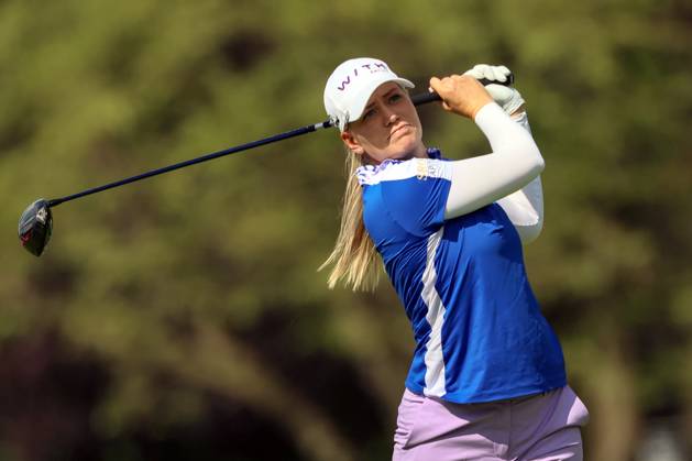 DANA Open Matilda Castren of Finland hits from the 16th tee during the second round of the Dow Great Lakes Bay Invitational golf tournament at Midland Country Club in Midland, Michigan USA, on Thursday, July 20, 2023. Midland Michigan United States  Copyright: xAmyxLemusx originalFilename:lemus-danaopen230720_npBLj.jpg