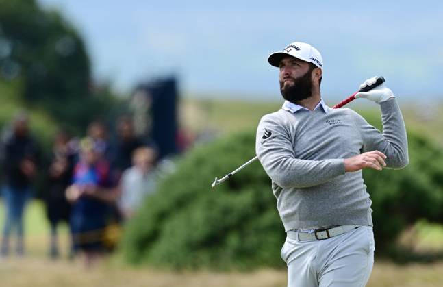 Mandatory Credit: Photo by Greig Cowie Shutterstock (14015627bb) Jon Rahm on the 7th fairway The British Open Championship, Day Two, Golf, Royal Liverpool Golf Club, Liverpool, UK - 21 Jul 2023 The British Open Championship, Day Two, Golf, Royal Liverpool Golf Club, Liverpool, UK - 21 Jul 2023 Copyright: xGreigxCowie Shutterstockx 14015627bb