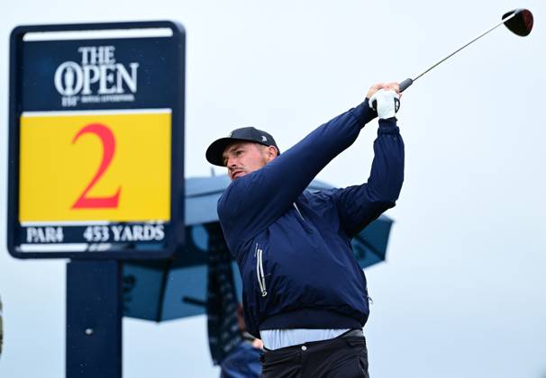 Mandatory Credit: Photo by Greig Cowie Shutterstock (14015635ao) Bryson DeChambeau on the 2nd Tee The British Open Championship, Day Three, Golf, Royal Liverpool Golf Club, Liverpool, UK - 22 Jul 2023 The British Open Championship, Day Three, Golf, Royal Liverpool Golf Club, Liverpool, UK - 22 Jul 2023 Copyright: xGreigxCowie Shutterstockx 14015635ao