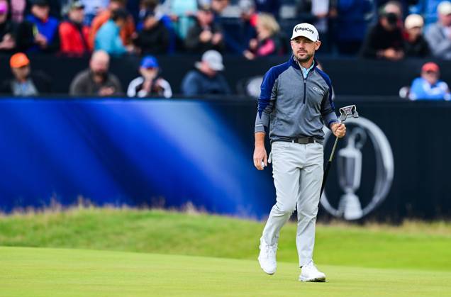 Mandatory Credit: Photo by Greig Cowie Shutterstock (14015635bm) Brian Harman bogeys on the 1st Green The British Open Championship, Day Three, Golf, Royal Liverpool Golf Club, Liverpool, UK - 22 Jul 2023 The British Open Championship, Day Three, Golf, Royal Liverpool Golf Club, Liverpool, UK - 22 Jul 2023 Copyright: xGreigxCowie Shutterstockx 14015635bm
