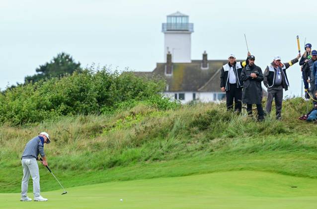Mandatory Credit: Photo by Greig Cowie Shutterstock (14015635cr) Brian Harman birdies on the 13th Green The British Open Championship, Day Three, Golf, Royal Liverpool Golf Club, Liverpool, UK - 22 Jul 2023 The British Open Championship, Day Three, Golf, Royal Liverpool Golf Club, Liverpool, UK - 22 Jul 2023 Copyright: xGreigxCowie Shutterstockx 14015635cr