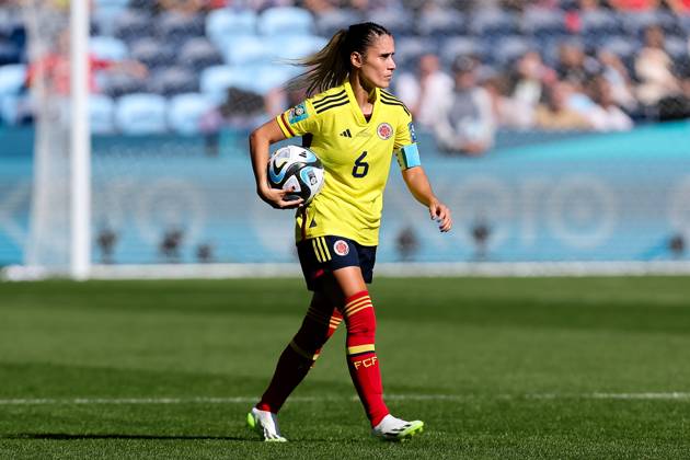 SYDNEY, AUSTRALIA - JULY 25: Daniela Montoya of Colombia holds the ball during the Women s World Cup football match between Colombia and South Korea at Allianz Stadium on July 25, 2023 in Sydney, Australia. (Photo by Damian Briggs Speed Media Icon Sportswire) SOCCER: JUL 25 Women s World Cup - Colombia vs South Korea EDITORIAL USE ONLY Icon2307250056