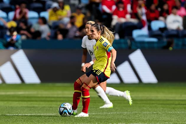 SYDNEY, AUSTRALIA - JULY 25: Daniela Montoya of Colombia passes the ball during the Women s World Cup football match between Colombia and South Korea at Allianz Stadium on July 25, 2023 in Sydney, Australia. (Photo by Damian Briggs Speed Media Icon Sportswire) SOCCER: JUL 25 Women s World Cup - Colombia vs South Korea EDITORIAL USE ONLY Icon2307250112