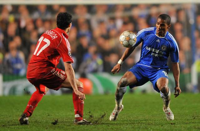 UEFA Champions League Soccer match, Semi Final, Chelsea vs Liverpool Chelsea s Florent Malouda during the UEFA Champions League Soccer match, Semi Final, Second Leg, Chelsea vs Liverpool at the Stamford Bridge in London, UK on April 30, 2008. Chelsea won 3-2. Chelsea reach his first Champions League final. Photo by Steeve McMay Cameleon ABACAPRESS.COM London - Copyright: xMcMayxSteve ABACAx 151133_45 McMayxSteve ABACAx 151133_45