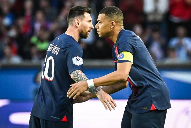 June 3, 2023, Paris, France, France: Lionel (Leo) MESSI of PSG and Kylian MBAPPE of PSG during the Ligue 1 match between Paris Saint-Germain (PSG) and Clermont Foot 63 at Parc des Princes Stadium on June 03, 2023 in Paris, France. Paris France - ZUMAm308 20230603_zsp_m308_057 Copyright: xMatthieuxMirvillex