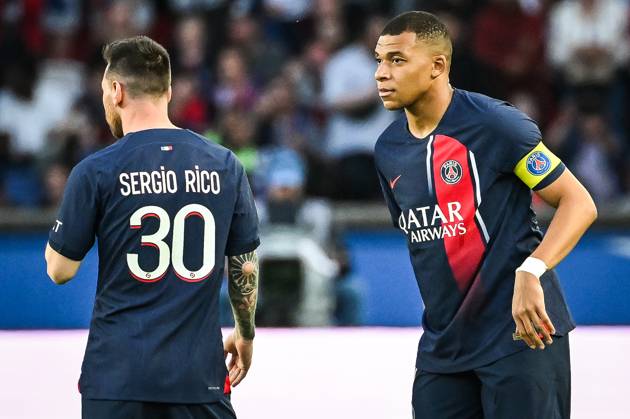 June 3, 2023, Paris, France, France: Lionel (Leo) MESSI of PSG and Kylian MBAPPE of PSG during the Ligue 1 match between Paris Saint-Germain (PSG) and Clermont Foot 63 at Parc des Princes Stadium on June 03, 2023 in Paris, France. Paris France - ZUMAm308 20230603_zsp_m308_058 Copyright: xMatthieuxMirvillex