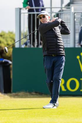 29th July 2023; Royal Porthcawl, Porthcawl, Bridgend, Wales: Senior Open Championship, Round 3; England& x2019;s David GILFORD tees off at the first.  ActionPlus12536827 DanxMinto