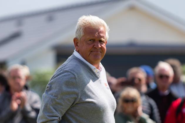29th July 2023; Royal Porthcawl, Porthcawl, Bridgend, Wales: Senior Open Championship, Round 3; Scotland& x2019;s Colin MONTGOMERIE at the first tee.  ActionPlus12536848 DanxMinto