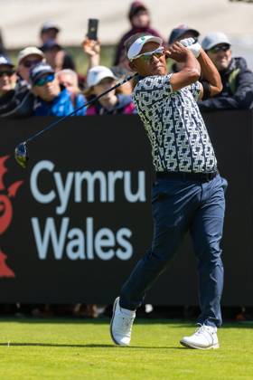 29th July 2023; Royal Porthcawl, Porthcawl, Bridgend, Wales: Senior Open Championship, Round 3; Thailand& x2019;s Thongchai JAIDEE drives off on the first tee.  ActionPlus12536843 DanxMinto