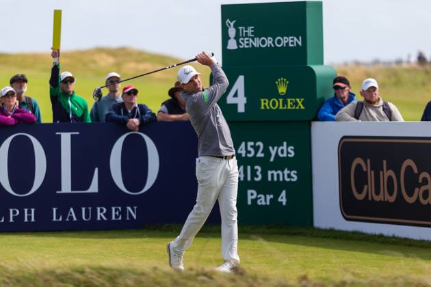 29th July 2023; Royal Porthcawl, Porthcawl, Bridgend, Wales: Senior Open Championship, Round 3; New Zealand& x2019;s Steven ALKER drives off the 4th tee.  ActionPlus12537130 DanxMinto