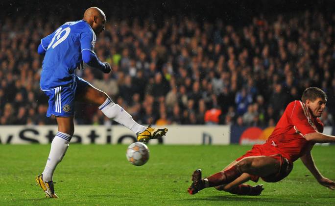 UEFA Champions League Soccer match, Semi Final, Chelsea vs Liverpool Chelsea s Nicolas Anelka during the UEFA Champions League Soccer match, Semi Final, Second Leg, Chelsea vs Liverpool at the Stamford Bridge in London, UK on April 30, 2008. Chelsea won 3-2. Chelsea reach his first Champions League final. Photo by Steeve McMay Cameleon ABACAPRESS.COM London - Copyright: xMcMayxSteve ABACAx 151133_51 McMayxSteve ABACAx 151133_51