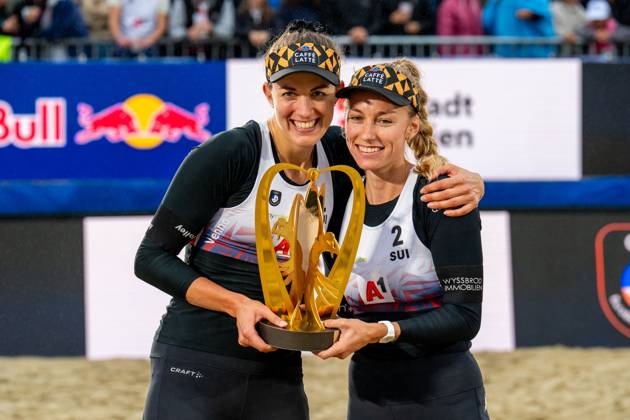 Beach Volleyball, European Championships in Vienna, Nina Brunner and Tanja Hüberli are European Champions