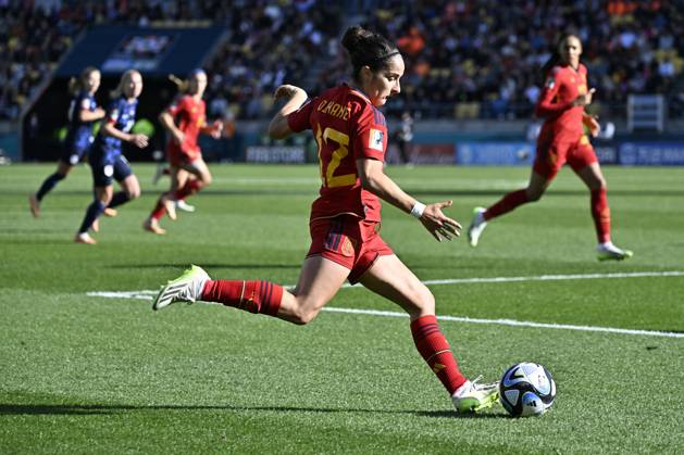 WWC23 QTR FINAL SPAIN NETHERLANDS, Oihane Hernandez of Spain during the FIFA Women s World Cup 2023 Quarter Final soccer match between Spain and the Netherlands in Wellington, New Zealand, Friday, August 11, 2023. ( NO ARCHIVING, EDITORIAL USE ONLY, NO USE IN BOOKS WITHOUT CONSENT WELLINGTON NEW ZEALAND  Copyright: xMASANORIxUDAGAWAx 20230811001829692610