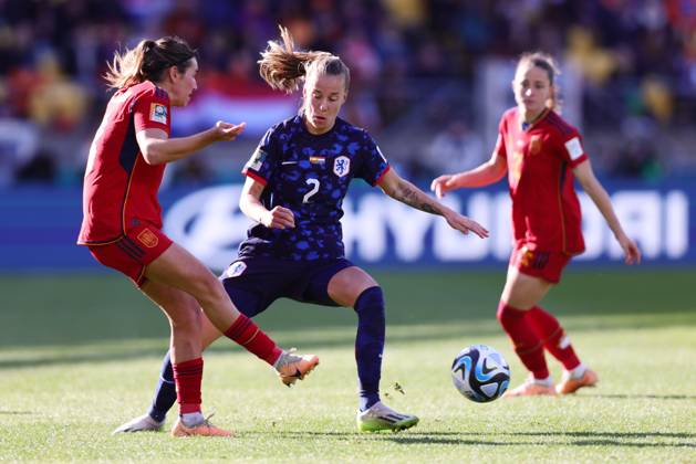 WWC23 QTR FINAL SPAIN NETHERLANDS, Lynn Wilms of the Netherlands during the FIFA Women s World Cup 2023 Quarter Final soccer match between Spain and the Netherlands in Wellington, New Zealand, Friday, August 11, 2023. ( NO ARCHIVING, EDITORIAL USE ONLY, NO USE IN BOOKS WITHOUT CONSENT WELLINGTON NEW ZEALAND  Copyright: xAARONxGILLIONSx 20230811001829695185