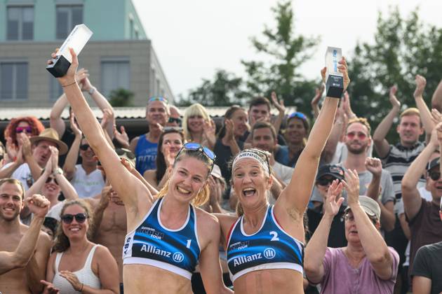 Beach Volleyball, German Beach Tour in Berlin - Winners Isabel Schneider and Katharina Holzer