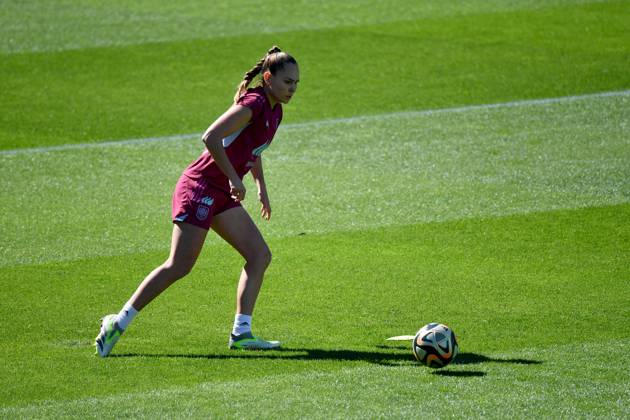FIFA Fußball Frauen WM 2023, Nationalteam Spanien Training WWC23 SPAIN TRAINING, Members of the Spanish team are seen during a team training session at Leichhardt Oval, in Sydney, Thursday, August 17, 2023. ( NO ARCHIVING, EDITORIAL USE ONLY, NO USE IN BOOKS WITHOUT CONSENT SYDNEY NSW AUSTRALIA  Copyright: xBIANCAxDExMARCHIx 20230817001831749163