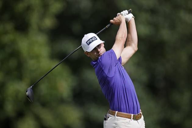 OLYMPIA FIELDS, IL - AUGUST 17: Taylor Moore of the United States hits a drive at the 7th hole during the first round of the BMW Championship at Olympia Fields Country Club on August 17, 2023 in Olympia Fields, Illinois. (Photo by Joe Robbins Icon Sportswire) GOLF: AUG 17 PGA, Golf Herren - BMW Championship EDITORIAL USE ONLY Icon5732308170251