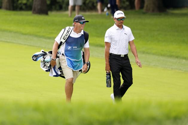 OLYMPIA FIELDS, IL - AUGUST 19: PGA, Golf Herren golfer Rickie Fowler walks the first hole during the third round of the BMW Championship Fed Ex Cup Playoffs on August 19th, 2023, at Olympia Fields Country Club in Olympia Fields, Illinois. (Photo by Brian Spurlock Icon Sportswire) GOLF: AUG 19 PGA - BMW Championship EDITORIAL USE ONLY Icon230819009