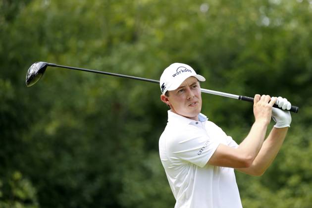 OLYMPIA FIELDS, IL - AUGUST 20: PGA, Golf Herren golfer Matt Fitzpatrick plays his tee shot on the 3rd hole during the final round of the BMW Championship Fed Ex Cup Playoffs on August 20th, 2023, at Olympia Fields Country Club in Olympia Fields, Illinois. (Photo by Brian Spurlock Icon Sportswire) GOLF: AUG 20 PGA - BMW Championship EDITORIAL USE ONLY Icon230820019