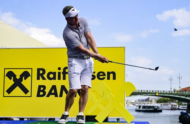 Golf player Luke Donald of Britain in action during the ninth edition of the Czech Masters golf tournament of the European DP World Tour (24-27 August) in Prague, Czech Republic, August 22, 2023. (CTKxPhoto RomanxVondrous) CTKPhotoP2023082205305  CTKPhotoP2023082205305