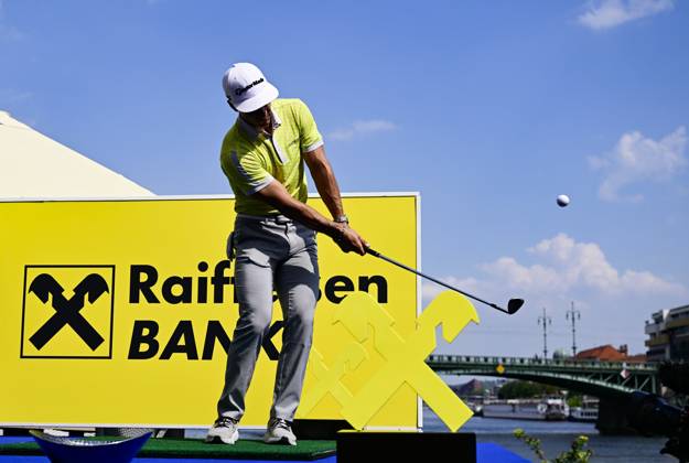 Golf player Thorbjorn Olesen of Denmark in action during the ninth edition of the Czech Masters golf tournament of the European DP World Tour (24-27 August) in Prague, Czech Republic, August 22, 2023. (CTKxPhoto RomanxVondrous) CTKPhotoP2023082205502  CTKPhotoP2023082205502