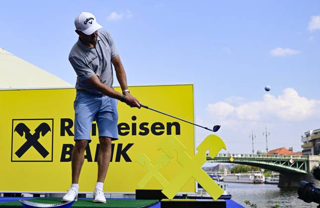 Golf player Maxmilian Kieffer, of Germany in action during the ninth edition of the Czech Masters golf tournament of the European DP World Tour (24-27 August) in Prague, Czech Republic, August 22, 2023. (CTKxPhoto RomanxVondrous) CTKPhotoP2023082205549  CTKPhotoP2023082205549