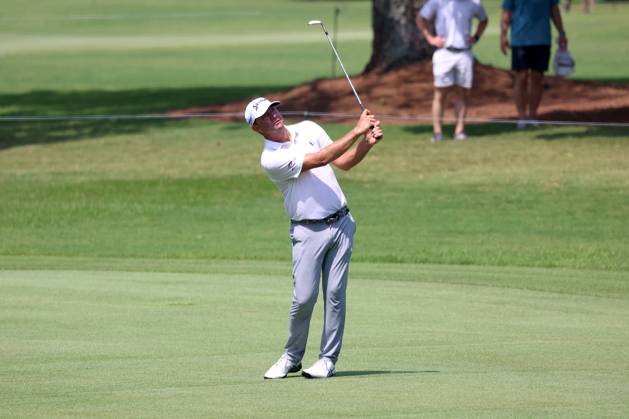 ATLANTA, GA - AUGUST 25: Lucas Glover during the second round of the 2023 Tour Championship on August 25, 2023 at East Lake Golf Club in Atlanta, Georgia. (Photo by Michael Wade Icon Sportswire) GOLF: AUG 25 PGA, Golf Herren - TOUR Championship EDITORIAL USE ONLY Icon23082512