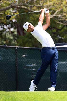 ATLANTA, GA - AUGUST 25: Xander Schauffele during the second round of the 2023 Tour Championship on August 25, 2023 at East Lake Golf Club in Atlanta, Georgia. (Photo by Michael Wade Icon Sportswire) GOLF: AUG 25 PGA, Golf Herren - TOUR Championship EDITORIAL USE ONLY Icon23082524