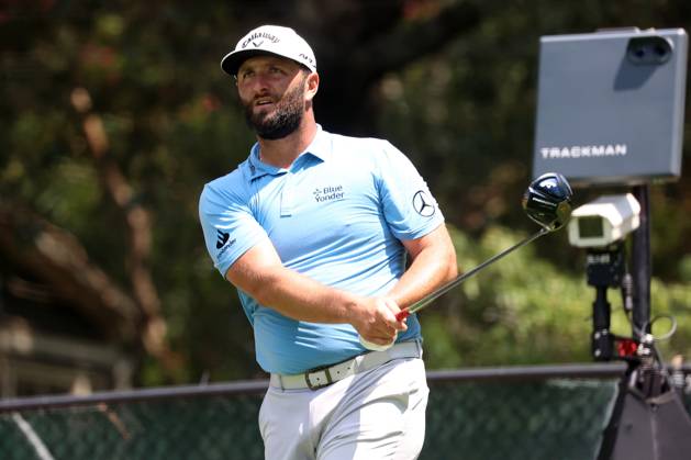 ATLANTA, GA - AUGUST 25: John Rahm during the second round of the 2023 Tour Championship on August 25, 2023 at East Lake Golf Club in Atlanta, Georgia. (Photo by Michael Wade Icon Sportswire) GOLF: AUG 25 PGA, Golf Herren - TOUR Championship EDITORIAL USE ONLY Icon23082526