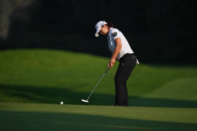 August 26, 2023, VANCOUVER, BC, CANADA: Sei Young Kim, of South Korea, putts on the 16th hole during the third round at the LPGA, Golf Damen CPKC Canadian Women s Open golf tournament, in Vancouver, on Saturday, August 26, 2023. Kim Sei Young - ZUMAc35_ 20230826_zaf_c35_168 Copyright: xDarrylxDyckx