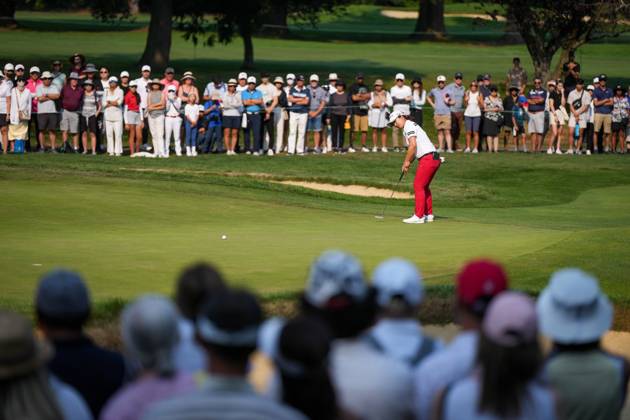 August 27, 2023, VANCOUVER, BC, CANADA: Sei Young Kim, of South Korea, putts on the eighth hole during the final round at the LPGA, Golf Damen CPKC Canadian Women s Open golf tournament, in Vancouver, on Sunday, August 27, 2023. Kim Sei Young - ZUMAc35_ 20230827_zaf_c35_086 Copyright: xDarrylxDyckx