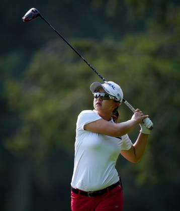 August 27, 2023, VANCOUVER, BC, CANADA: Sei Young Kim, of South Korea, watches her tee shot on the seventh hole during the final round at the LPGA, Golf Damen CPKC Canadian Women s Open golf tournament, in Vancouver, on Sunday, August 27, 2023. Kim Sei Young - ZUMAc35_ 20230827_zaf_c35_104 Copyright: xDarrylxDyckx