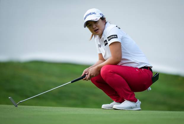 August 27, 2023, VANCOUVER, BC, CANADA: Sei Young Kim, of South Korea, reacts after missing a putt on the 18th hole during the final round at the LPGA, Golf Damen CPKC Canadian Women s Open golf tournament, in Vancouver, on Sunday, August 27, 2023. Kim Sei Young - ZUMAc35_ 20230827_zaf_c35_167 Copyright: xDarrylxDyckx