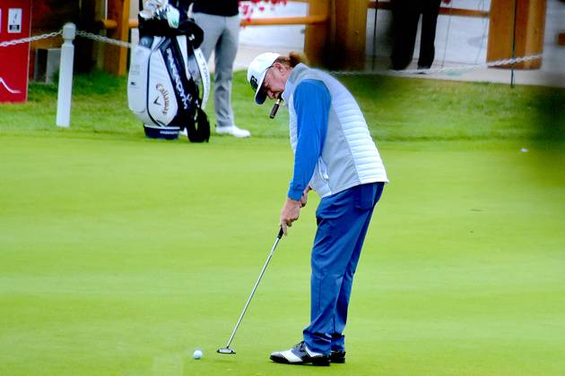 Golf, Omega European Masters in Crans-Montana Crans-Montana, 31.08.2023, Golf - Omega European Masters, Miguel Angel Jimenez (ESP) Practice