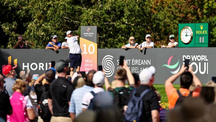 2023 Horizon Irish Open, The K Club, Kildare 6 9 2023 Shane Lowry tees off the 10th Shane Lowry tees off the 10th 6 9 2023  Copyright: x INPHO BenxBradyx 056A2906
