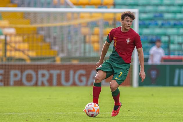 2025 U21, U 21 EURO Qualifying, EM, Europameisterschaft Portugal vs Andorra Pacos de Ferreira, Portugal, September, 8, 2023, 2025 U21 Euro Qualifying, Portugal vs Andorra at the Estadio Capital do Movel, Joao Neves, photography by @guelbergoes Pacos de Ferreira Portugal