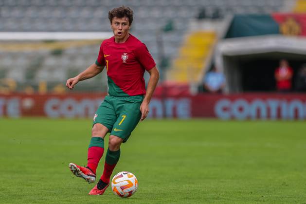 2025 U21, U 21 EURO Qualifying, EM, Europameisterschaft Portugal vs Andorra Pacos de Ferreira, Portugal, September, 8, 2023, 2025 U21 Euro Qualifying, Portugal vs Andorra at the Estadio Capital do Movel, Joao Neves, photography by @guelbergoes Pacos de Ferreira Portugal