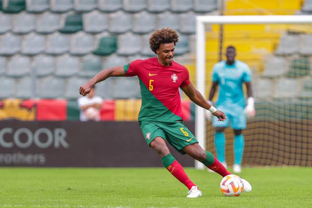 2025 U21, U 21 EURO Qualifying, EM, Europameisterschaft Portugal vs Andorra Pacos de Ferreira, Portugal, September, 8, 2023, 2025 U21 Euro Qualifying, Portugal vs Andorra at the Estadio Capital do Movel, Renato Veiga, photography by @guelbergoes Pacos de Ferreira Portugal