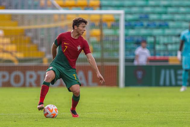 2025 U21, U 21 EURO Qualifying, EM, Europameisterschaft Portugal vs Andorra Pacos de Ferreira, Portugal, September, 8, 2023, 2025 U21 Euro Qualifying, Portugal vs Andorra at the Estadio Capital do Movel, Joao Neves, photography by @guelbergoes Pacos de Ferreira Portugal