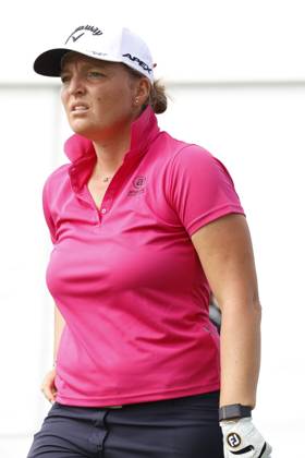 CINCINNATI, OH - SEPTEMBER 08: LPGA, Golf Damen golfer Perrine Delacour walks the 10th hole during the second round of the Kroger Queen City Championship at the Kenwood Country Club in Cincinnati, Ohio. (Photo by Brian Spurlock Icon Sportswire) GOLF: SEP 08 LPGA Kroger Queen City Championship EDITORIAL USE ONLY Icon230908059