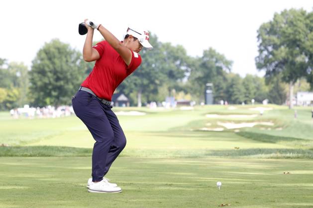 CINCINNATI, OH - SEPTEMBER 10: LPGA, Golf Damen player Peiyun Chien plays her tee shot on the 2nd hole during the final round of the Kroger Queen City Championship at the Kenwood Country Club in Cincinnati, Ohio. (Photo by Brian Spurlock Icon Sportswire) GOLF: SEP 10 LPGA Kroger Queen City Championship EDITORIAL USE ONLY Icon230910028