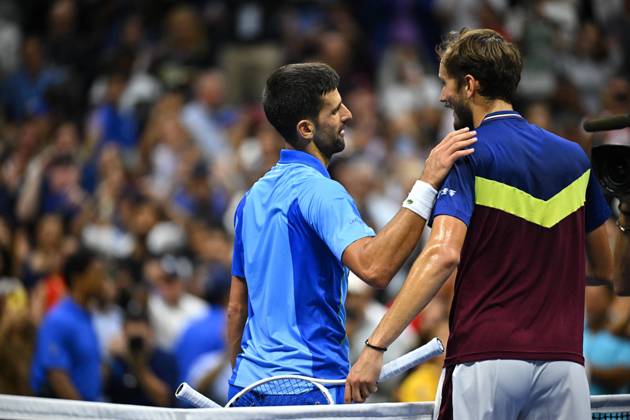 US Open - Djokovic Wins 24th Grand Slam Title Novak Djokovic (SRB) wins his 24th Grans Slam at the 2023 US Open at Billie Jean National Tennis Center in New York City, NY, USA, on September 10, 2023. Photo by Corinne Dubreuil ABACAPRESS.COM New York City NY United States  Copyright: xDubreuilxCorinne ABACAx 867136_032 DubreuilxCorinne ABACAx 867136_032