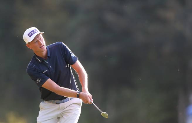 BMW PGA, Golf Herren Championship, Round 1, DP World Tour, European Tour, Wentworth Golf Club, Surrey, UK. - 14th September 2023. Adrian Meronk of Poland. - BMW PGA Championship, Round 1, DP World Tour, European Tour, Wentworth Golf Club, Surrey, UK. - 14th September 2023. Surrey Wentworth Golf Course United Kingdom Copyright: xDanxWeirx CP_BMW_PGA_Championship_Round_1_61